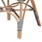 Baxton Studio Wallis Modern French Two-Tone Black and White Weaving and Natural Rattan Indoor Dining Chair 226-13114-ZORO - alternate 8